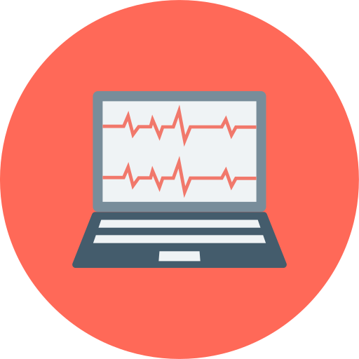 lectura de ecg icono gratis