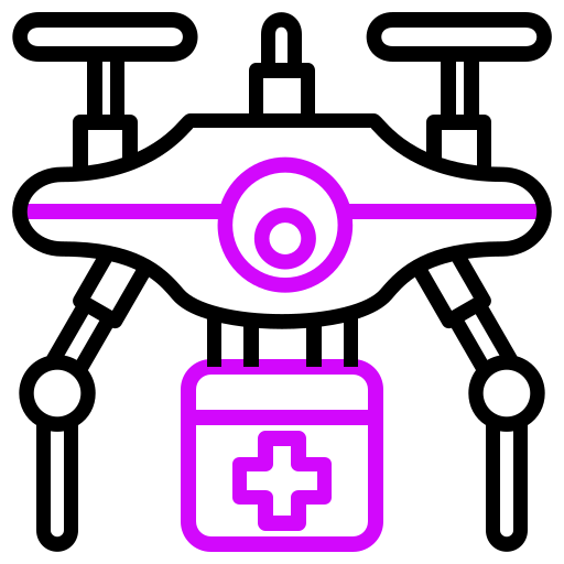 dron médico icono gratis