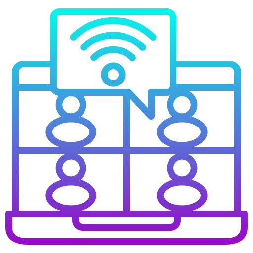 reunión virtual icono gratis