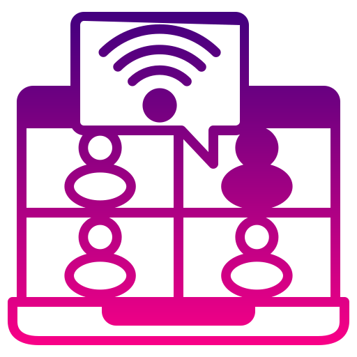 reunión virtual icono gratis