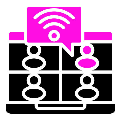 reunión virtual icono gratis