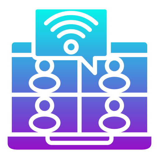 reunión virtual icono gratis