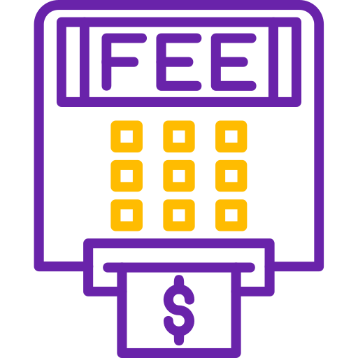 tarifas de cajeros automáticos icono gratis