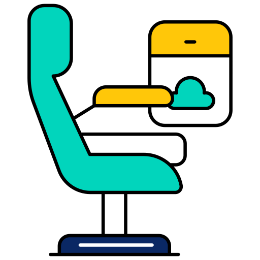 asiento de avión icono gratis