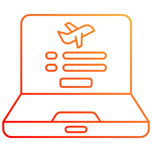 reserva de vuelos icono gratis