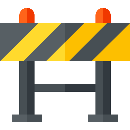 Caution Basic Straight Flat icon