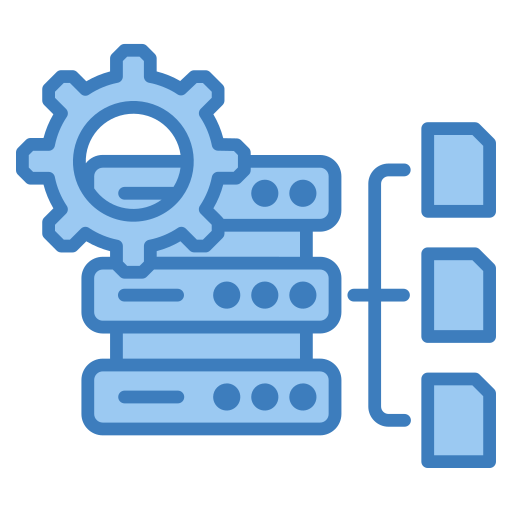 canalización de datos icono gratis