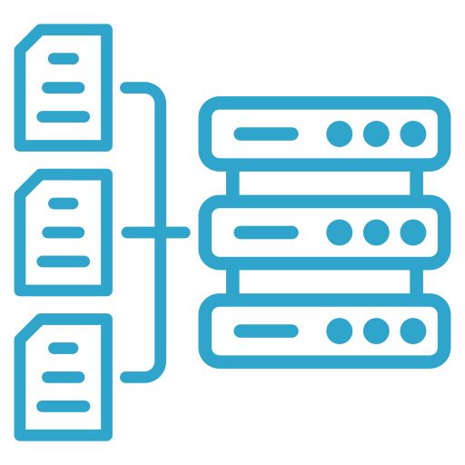 flujo de datos icono gratis