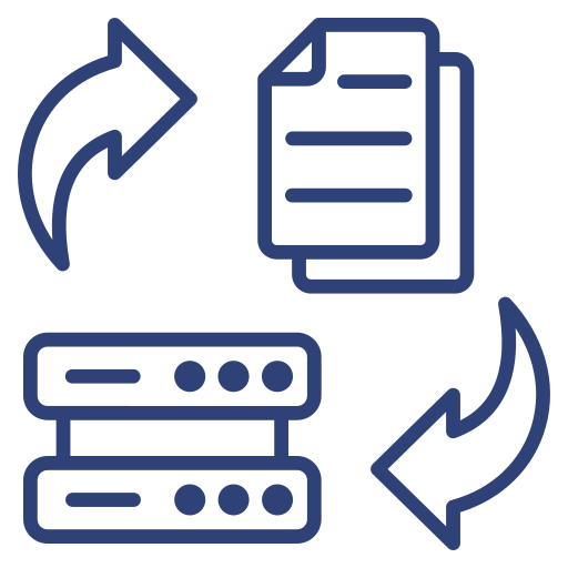 transformación de datos icono gratis