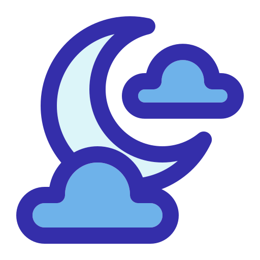 luna creciente icono gratis