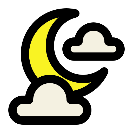 luna creciente icono gratis