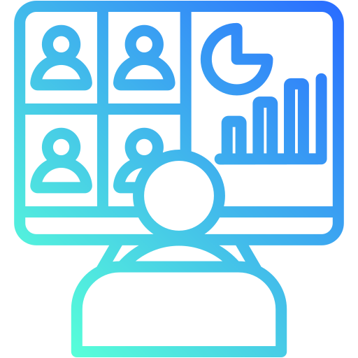 reunión virtual icono gratis