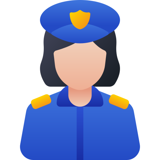 mujer policía icono gratis