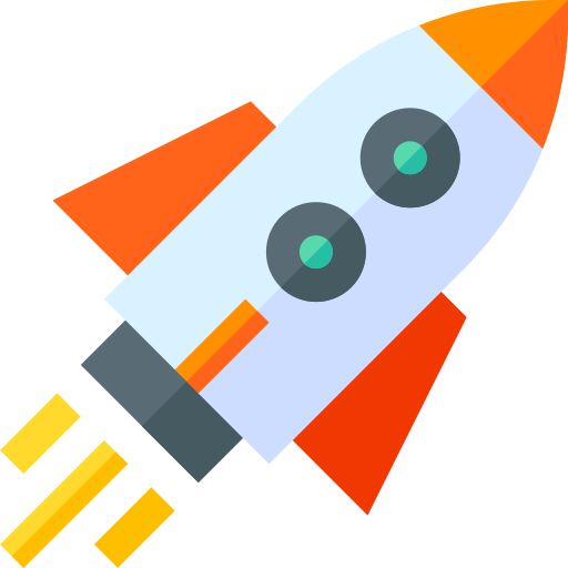 Rocket Basic Straight Flat icon