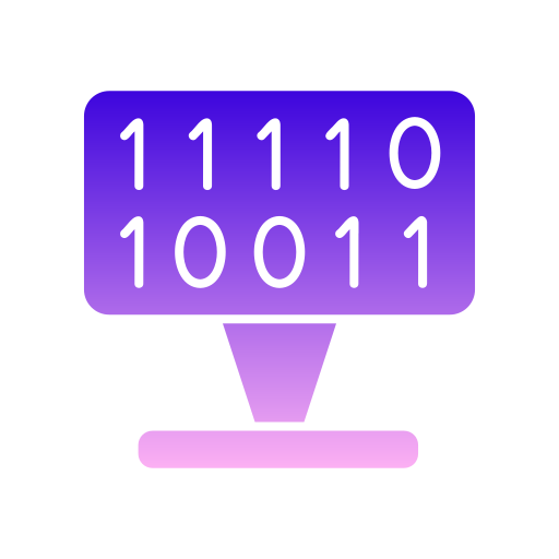 código binario icono gratis