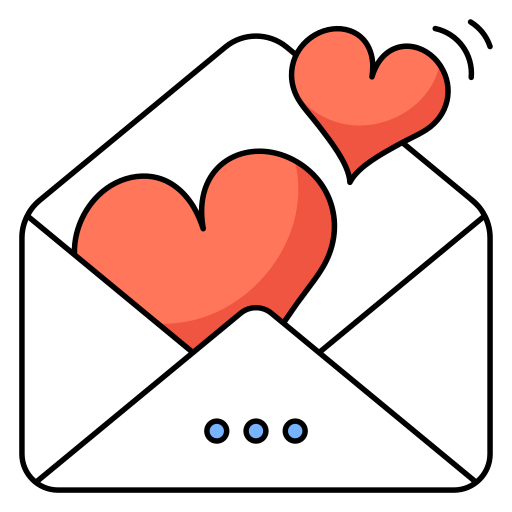 carta de amor icono gratis