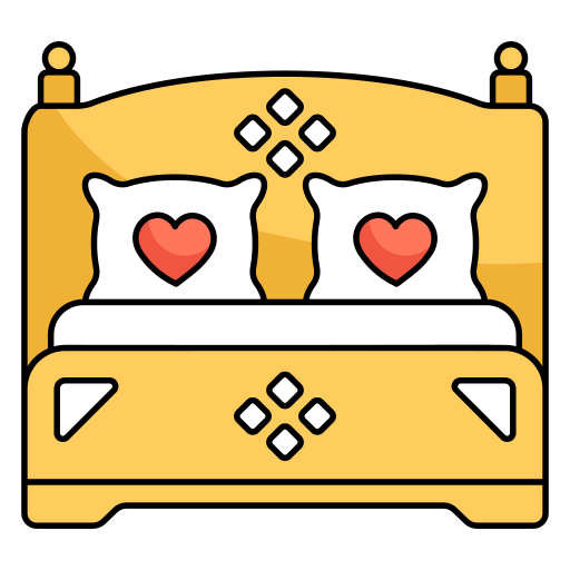 cama nupcial icono gratis