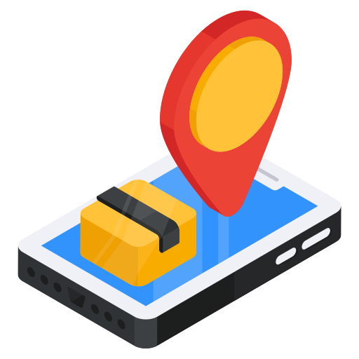 seguimiento de paquetes a través del móvil icono gratis