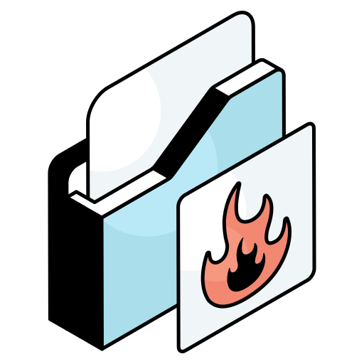 carpeta de fuego icono gratis