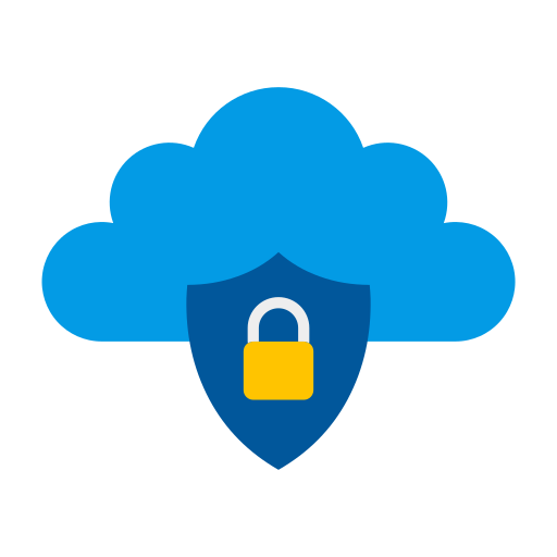 seguridad en la nube icono gratis