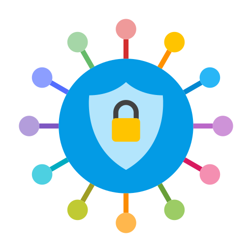 seguridad de la red icono gratis