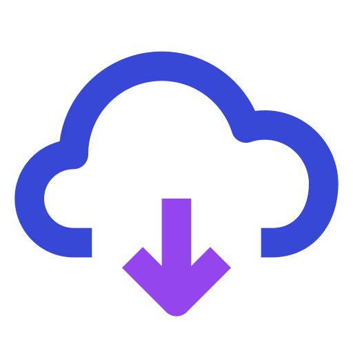 descarga en la nube icono gratis