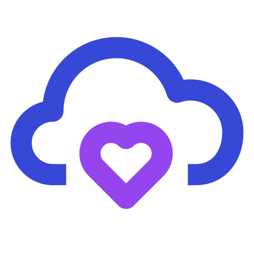 corazón de nube icono gratis