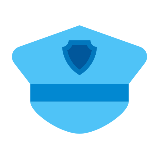 sombrero de policía icono gratis