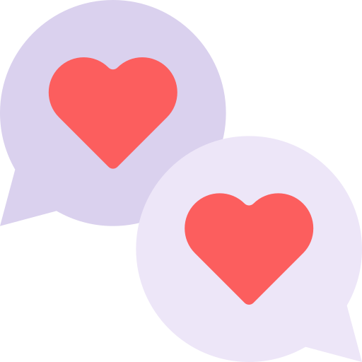 chat de amor icono gratis