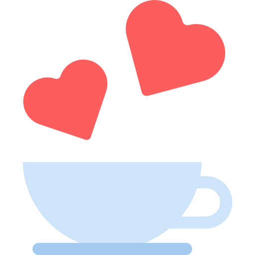 taza de café de amor icono gratis