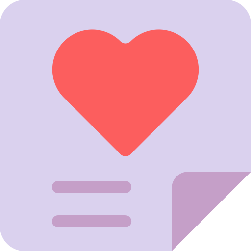 documento de amor icono gratis