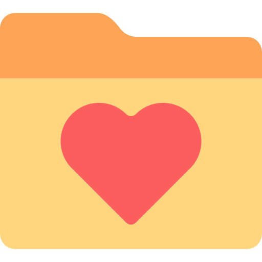 carpeta de amor icono gratis