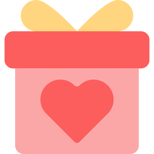 regalo de amor icono gratis