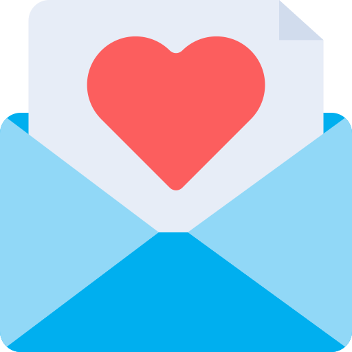 carta de amor icono gratis