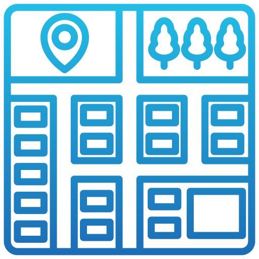 mapa de la ciudad icono gratis