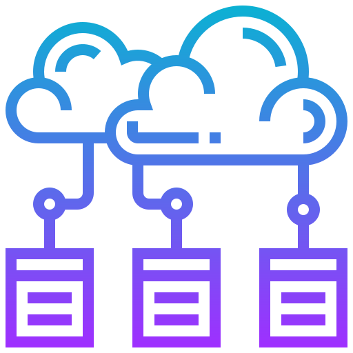 La computación en nube icono gratis