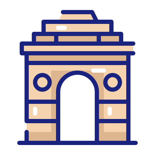 puerta de la india icono gratis