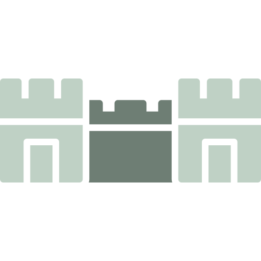 muralla medieval icono gratis