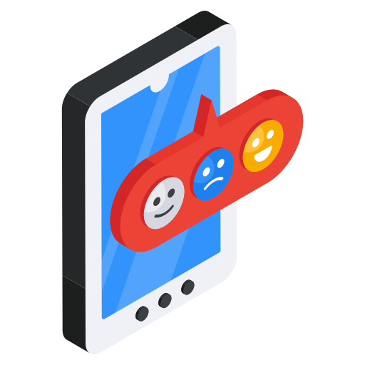 retroalimentación móvil icono gratis