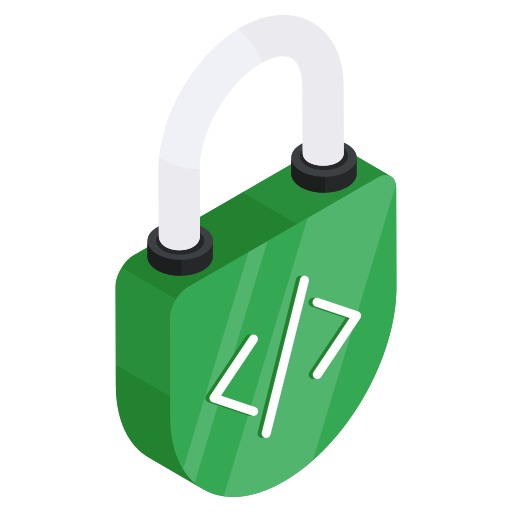 seguridad de codificación icono gratis