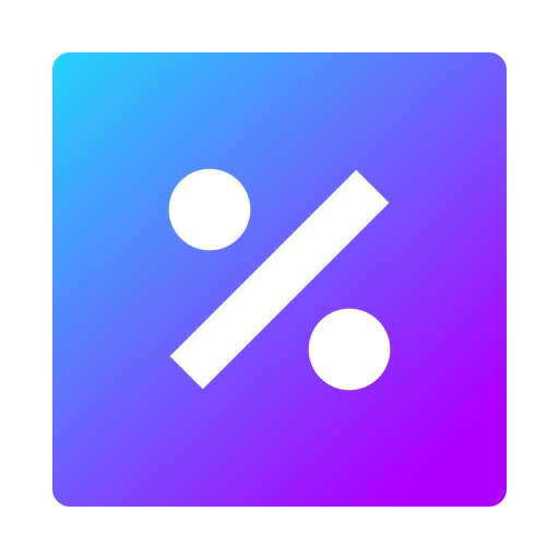 por ciento icono gratis