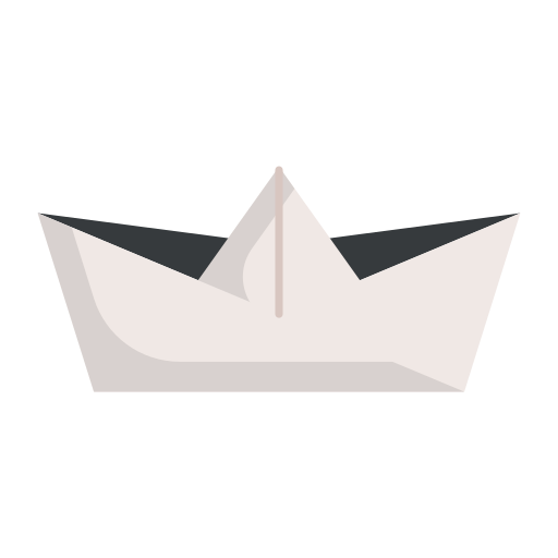 barco de papel icono gratis