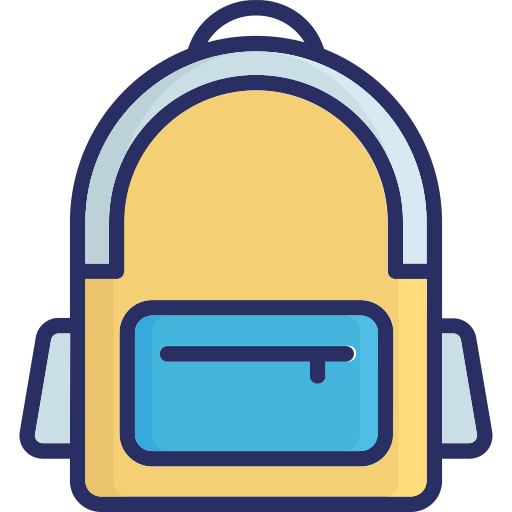 bolsa para la escuela icono gratis