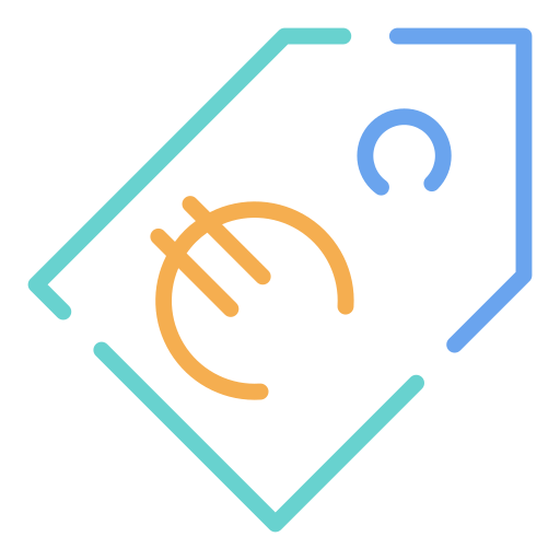 etiqueta euro icono gratis