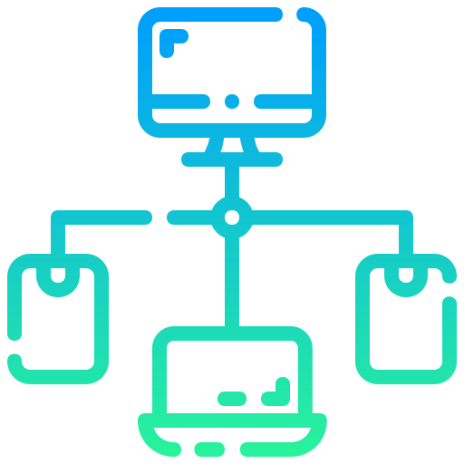 distribución de datos icono gratis