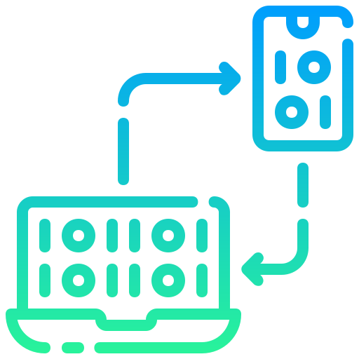 intercambio de datos icono gratis