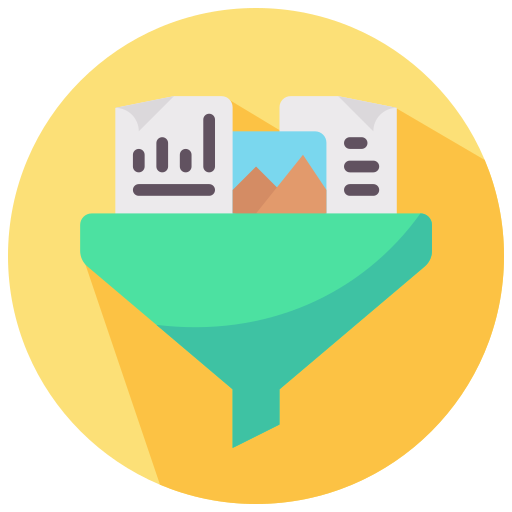 filtro de datos icono gratis