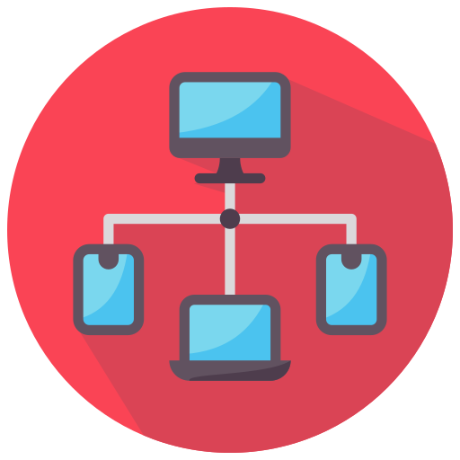 distribución de datos icono gratis