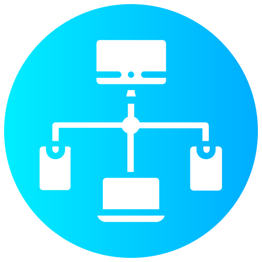 distribución de datos icono gratis