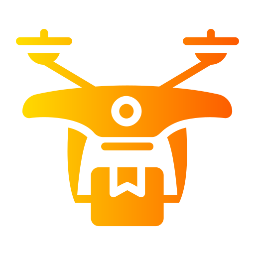 entrega con drones icono gratis